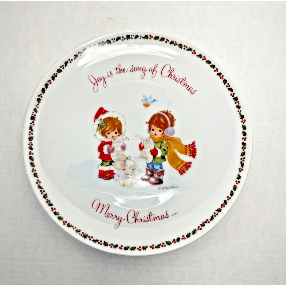 Vintage Gigi Commemorative Plate Joy is the Song of Christmas 10”